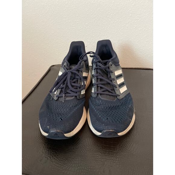 ADIDAS Blue & White Lace Up Sneakers - Picture 4 of 6